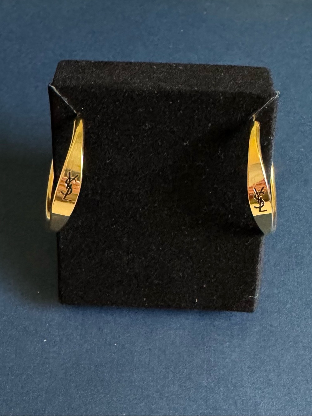 Gold YSL Hoop Earrings
